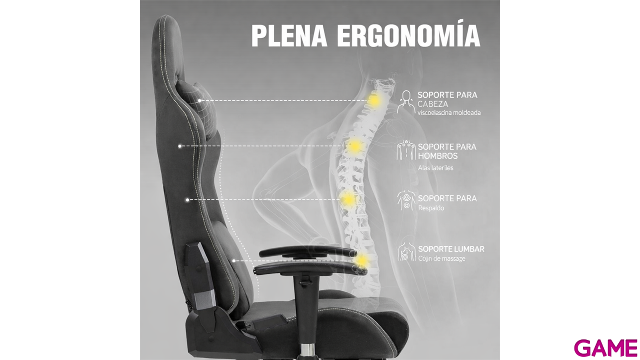 Dowinx LS 77 Gris - Silla Gaming-1