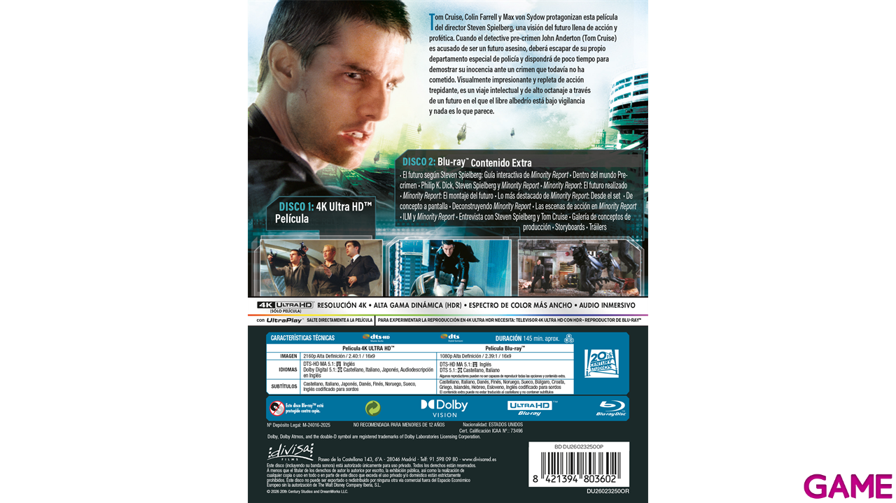 Minority Report 4K + BD-0