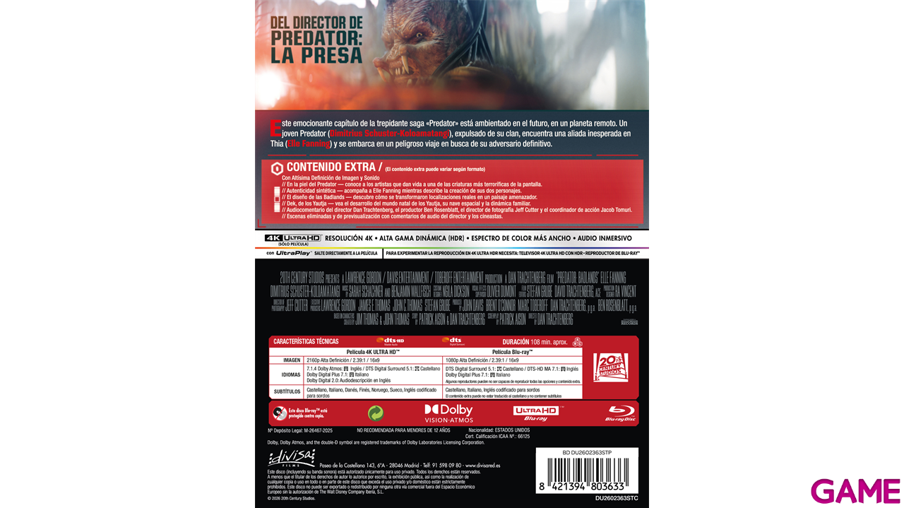 Predator Badlands 4K + BD Edición Steelbook-1