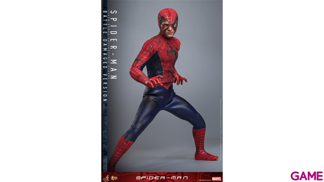 Figura Spider-Man Movie Masterpiece Action Figure 1/6 Spider-Man (Battle Damaged Version) de 30 cm-2