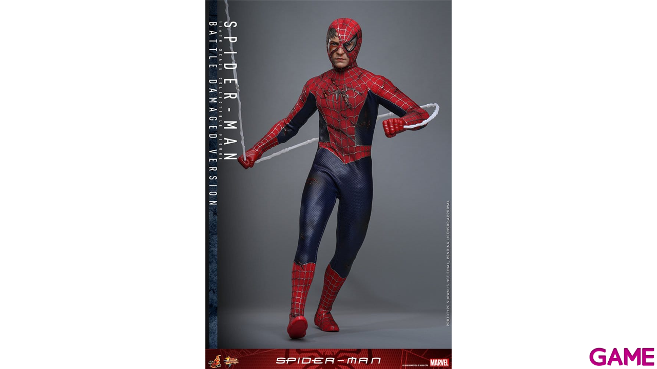 Figura Spider-Man Movie Masterpiece Action Figure 1/6 Spider-Man (Battle Damaged Version) de 30 cm-3