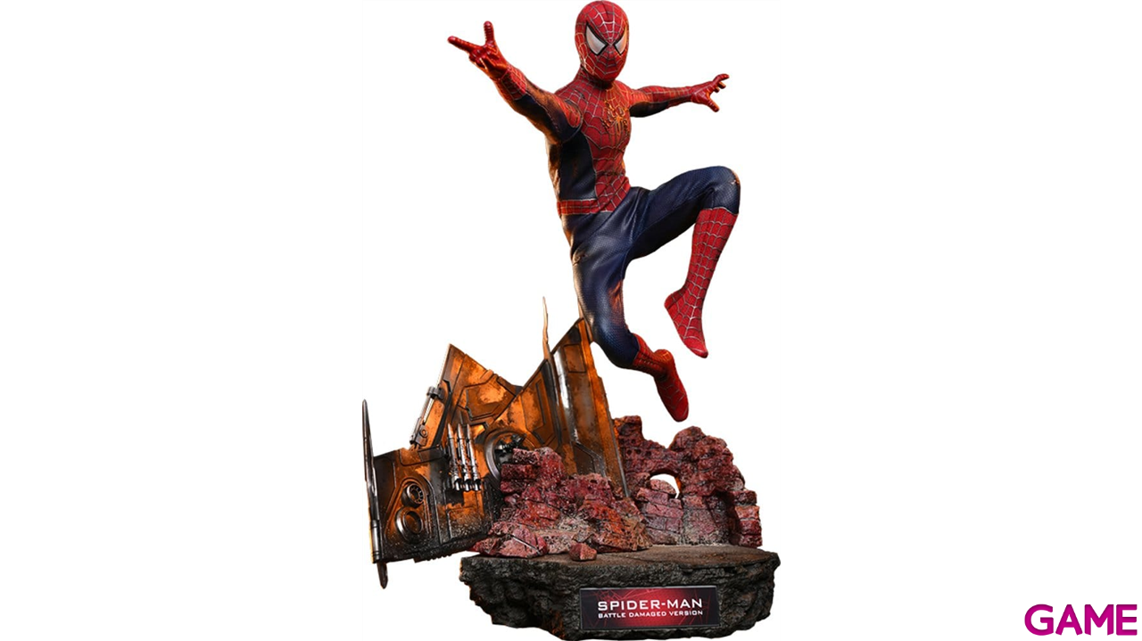 Figura Spider-Man Movie Masterpiece Action Figure 1/6 Spider-Man (Battle Damaged Version) de 30 cm-4