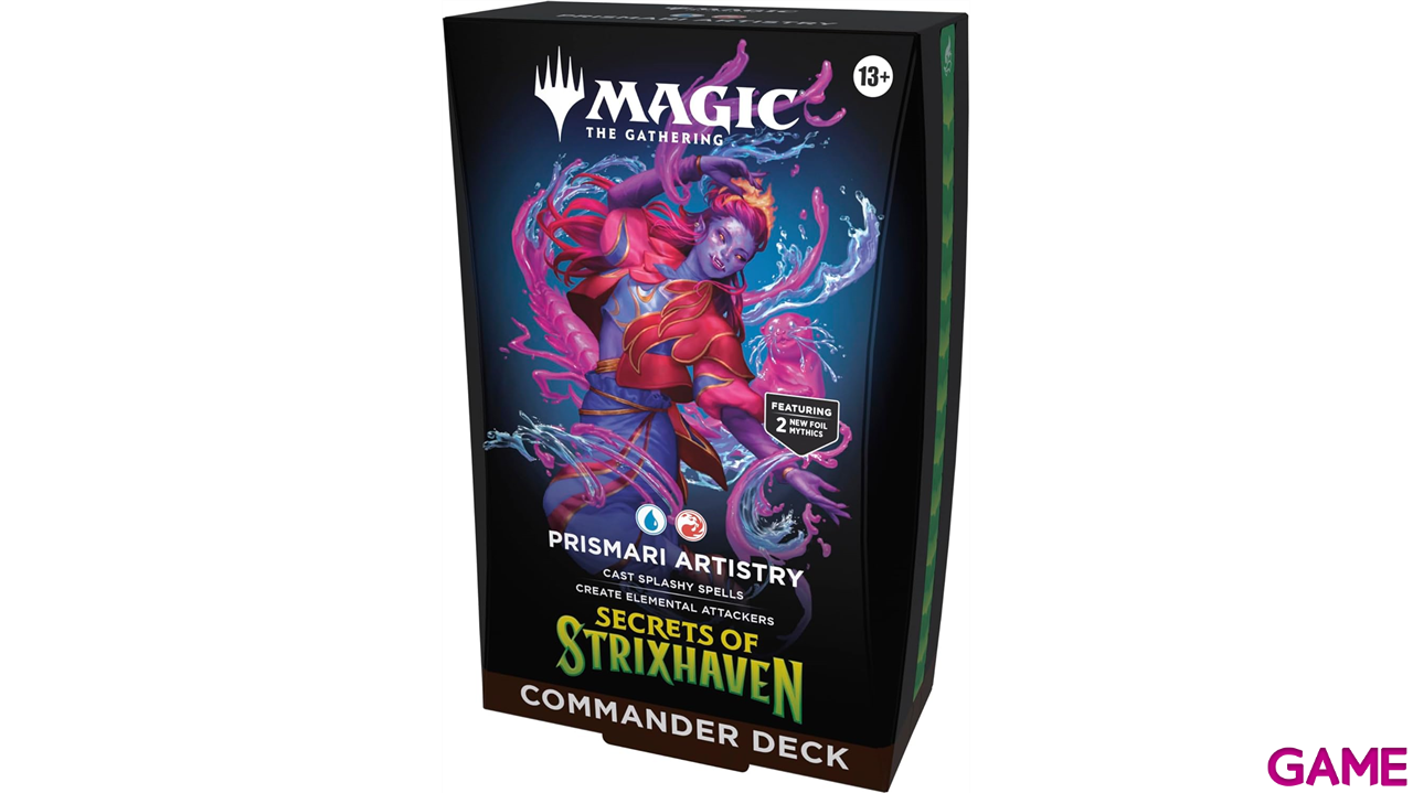 Mazo de cartas Magic: The Gathering Secrets of Strixhaven Prismari Artistry Commander Deck (inglés)-0