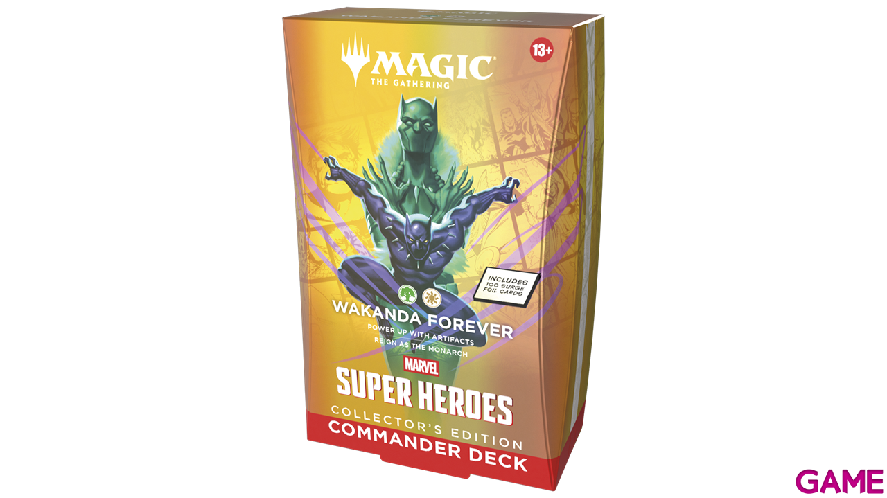 Mazo de cartas Magic: The Gathering Marvel Super Heroes Wakanda Forever Commander Deck Collector (inglés)-1