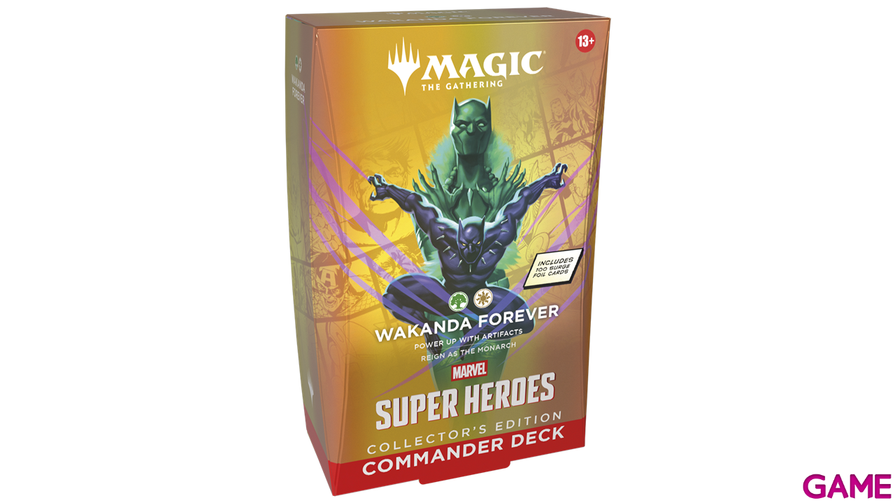 Mazo de cartas Magic: The Gathering Marvel Super Heroes Wakanda Forever Commander Deck Collector (inglés)-2