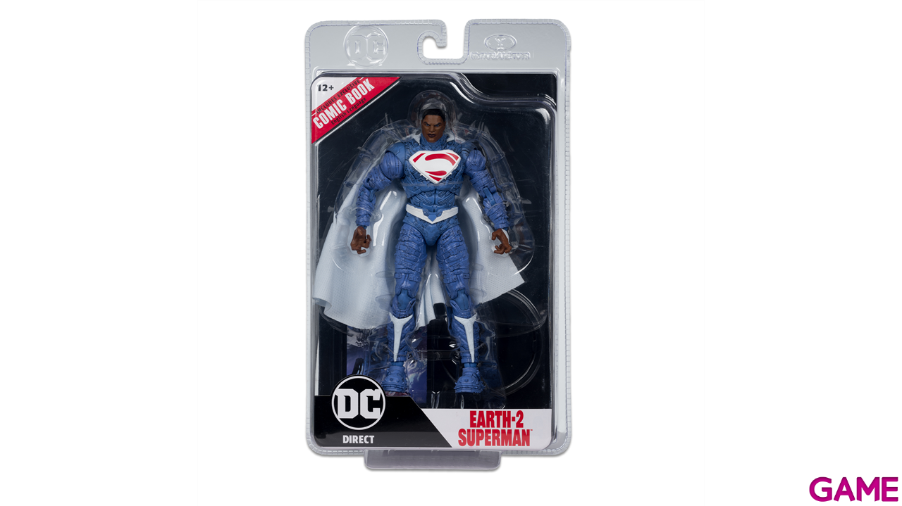 Figura DC Edicion Gold con comic Superman Earth 2  de 18 cm-12