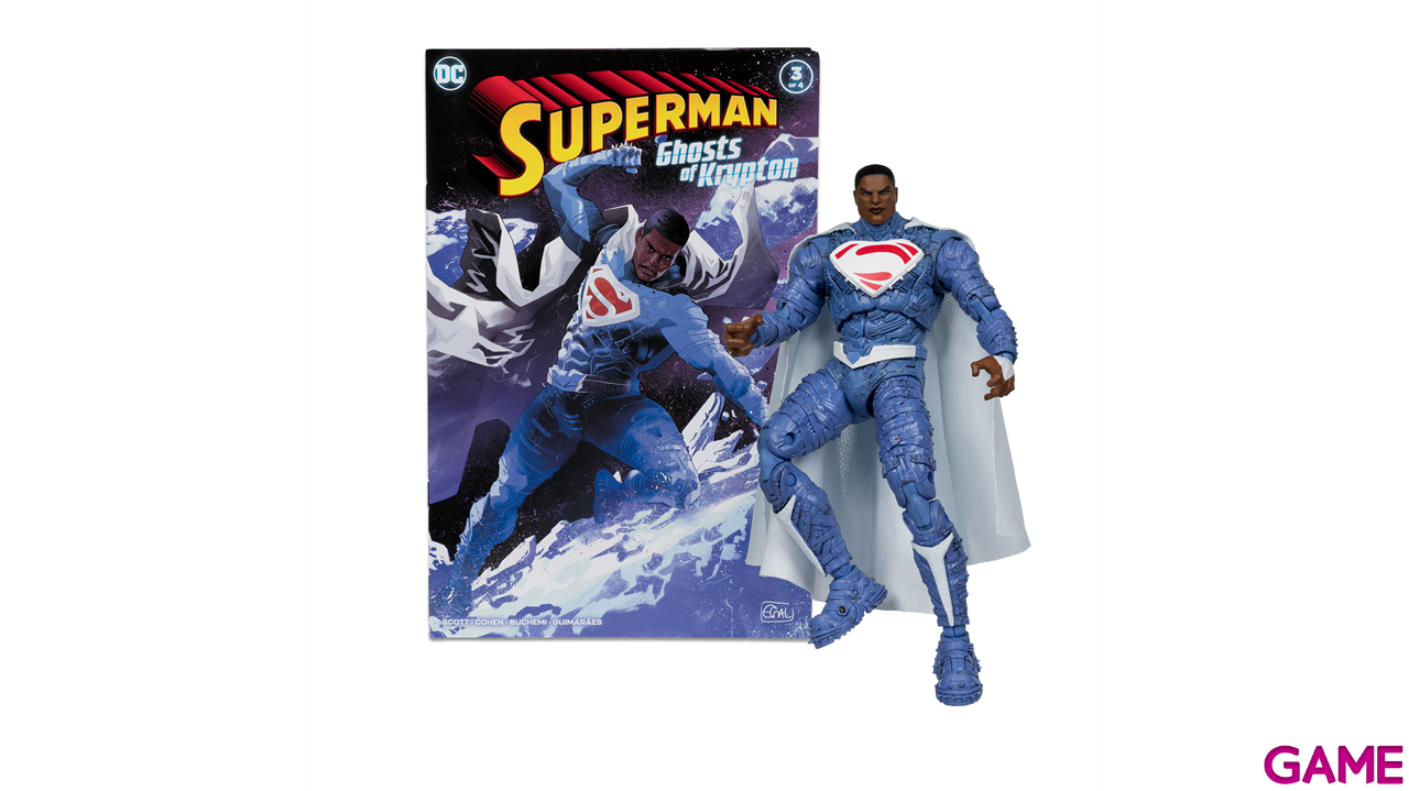 Figura DC Edicion Gold con comic Superman Earth 2  de 18 cm-3