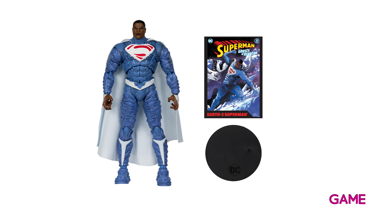 Figura DC Edicion Gold con comic Superman Earth 2  de 18 cm-8