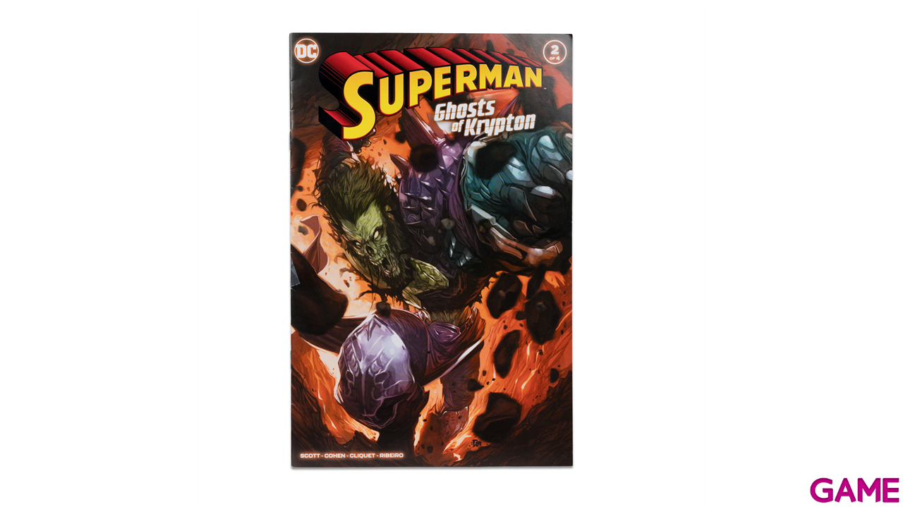 Figura DC Edicion Gold con comic Ghost of Zod de 18 cm-0