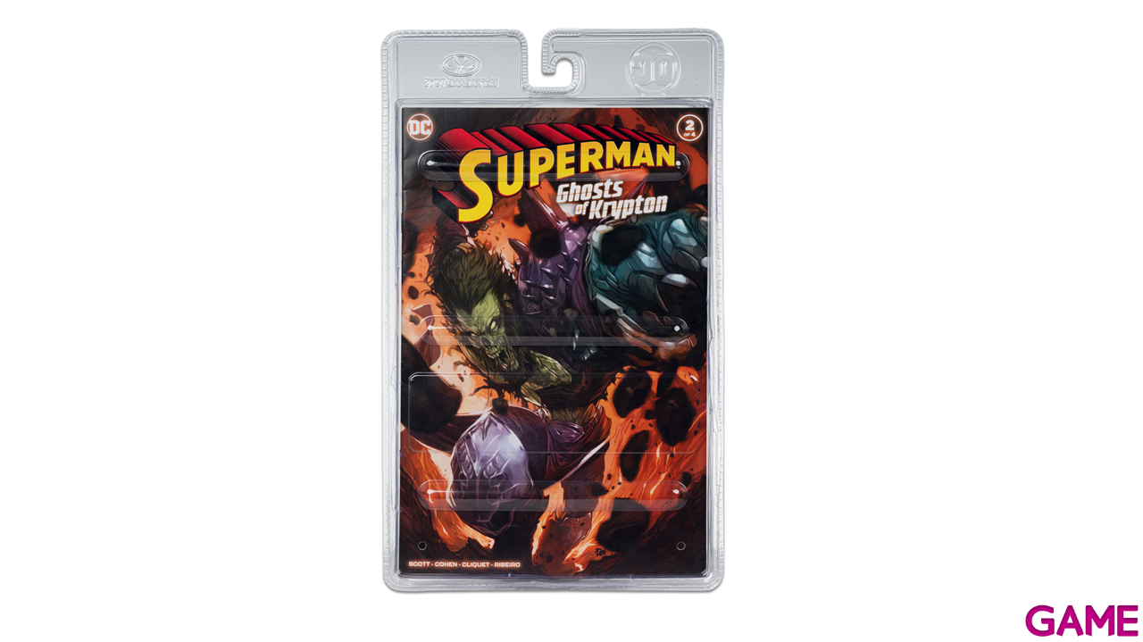 Figura DC Edicion Gold con comic Ghost of Zod de 18 cm-1