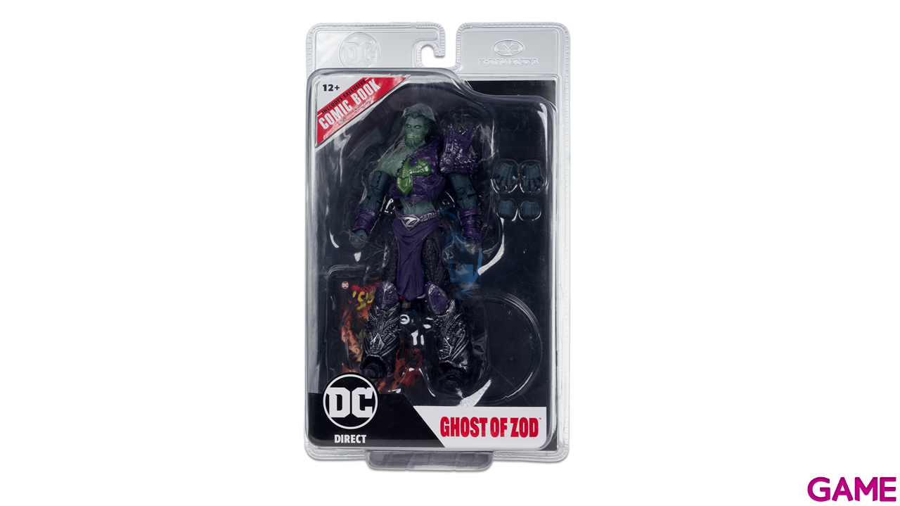 Figura DC Edicion Gold con comic Ghost of Zod de 18 cm-2