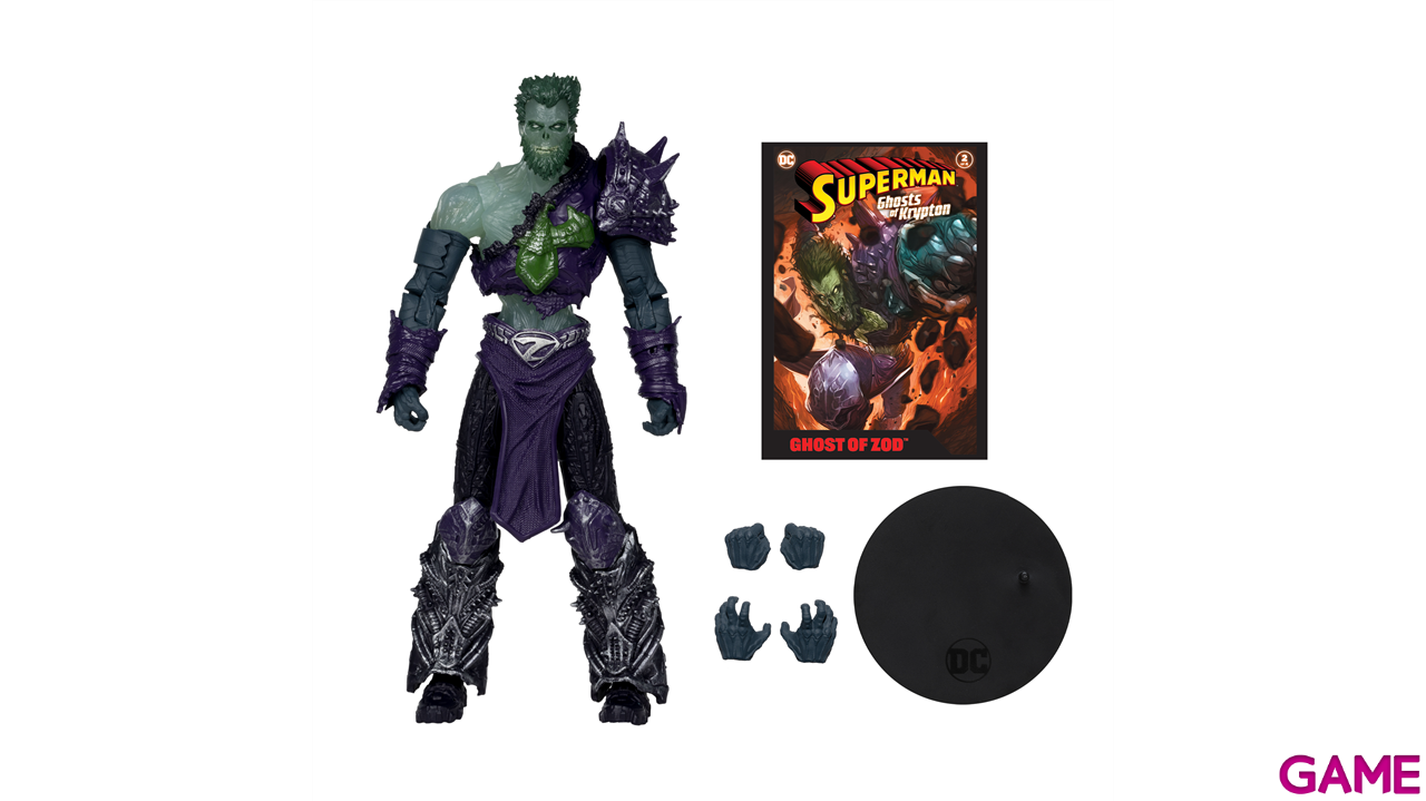 Figura DC Edicion Gold con comic Ghost of Zod de 18 cm-7