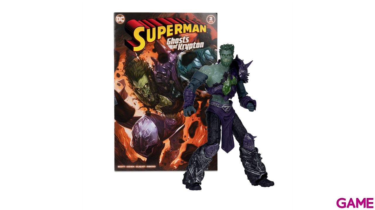 Figura DC Edicion Gold con comic Ghost of Zod de 18 cm-8