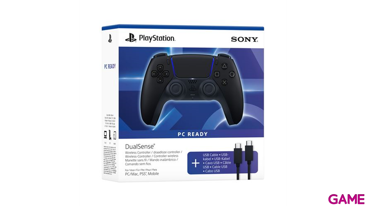 Mando Inalámbrico DualSense Midnight Black + Cable USB-0