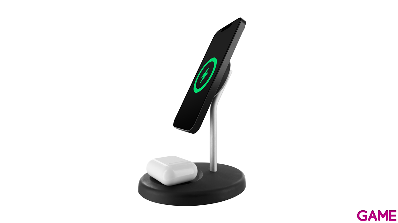 Cargador Muvit  2 en 1 Magsafe + iWatch/Airpods Negro-9