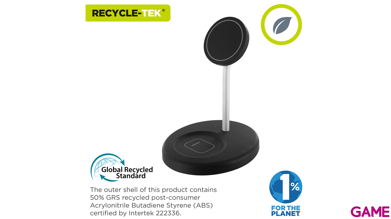 Cargador Muvit  2 en 1 Magsafe + iWatch/Airpods Negro-7