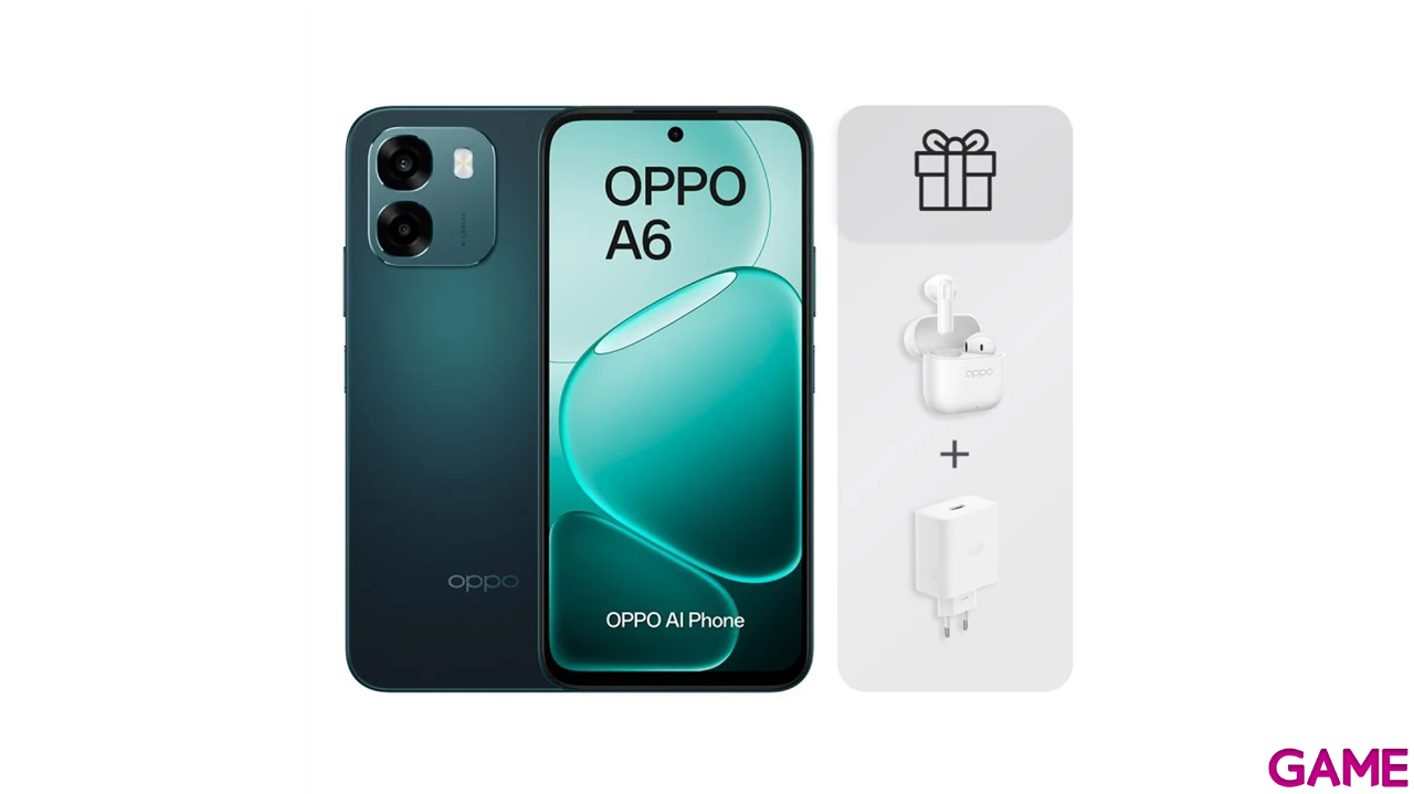 Oppo A6 4G 6/256GB Negro + Auricular Enco Buds 3 + SuperVooc 45W-0