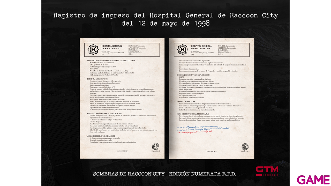Sombras de Raccoon City Edición Numerada R.P.D.-8