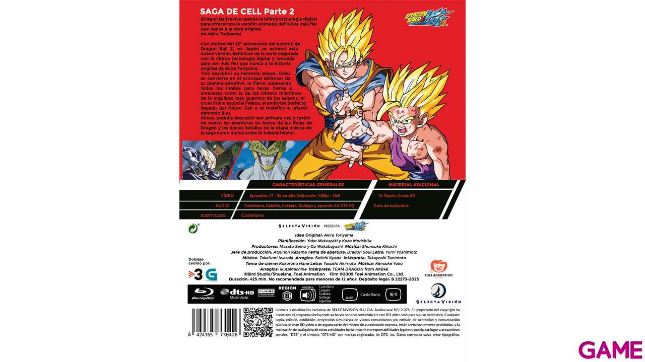 Dragon Ball Z Kai - Bluray Box 4 - Eps 77 al 98-2