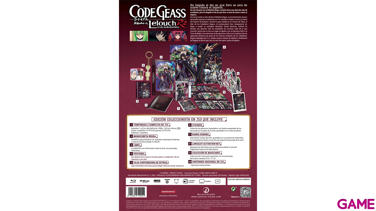 Code Geass - Lelouch, El de la Rebelión R2 Eps 1 a 25 - Edición Coleccionista-2