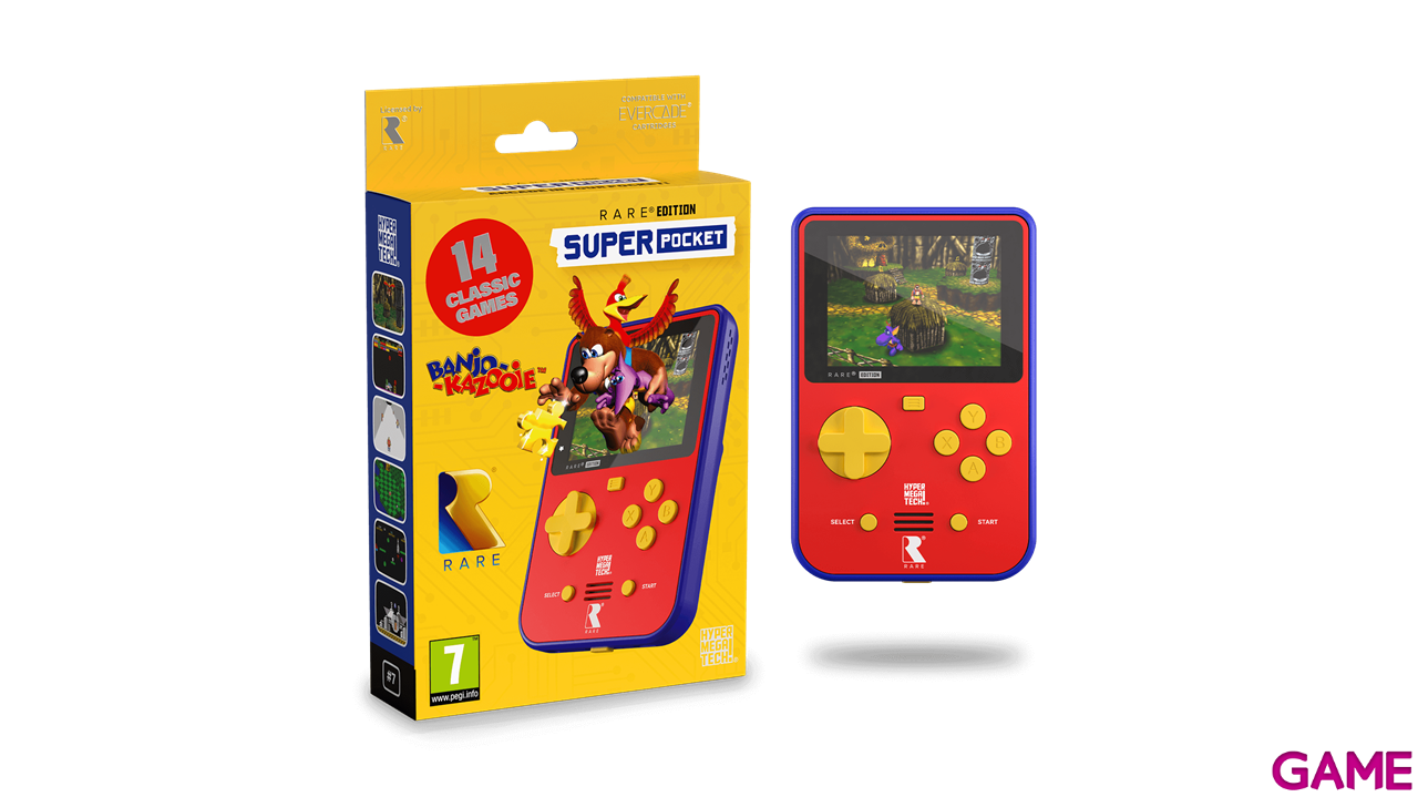 Consola Evercade Super Pocket HyperMegaTech! Rare-1