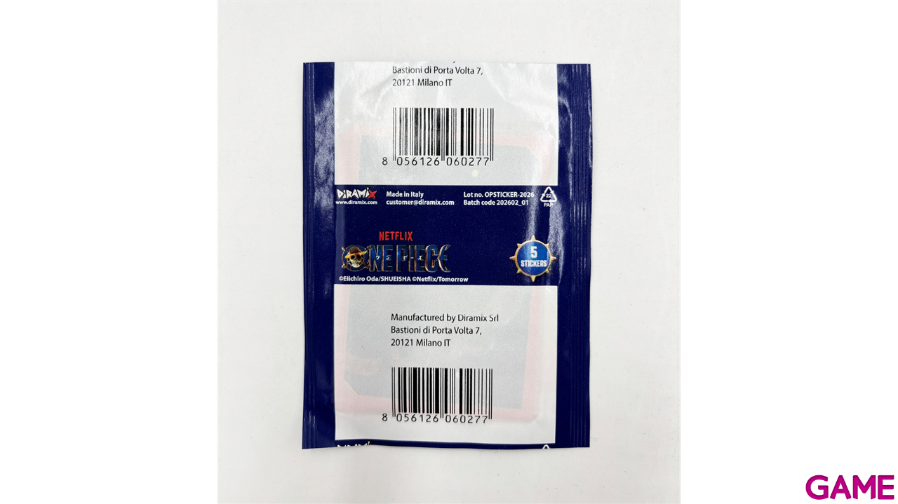 Sobre de cromos One Piece Netflix serie-1