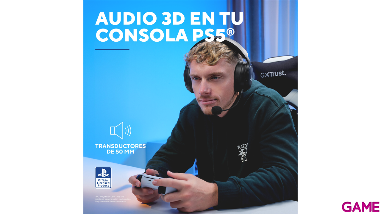 Trust GXT499 Forta Wireless Black PC - PS5 - PS4 - Movil - Licencia PlayStation - Auriculares Gaming-12