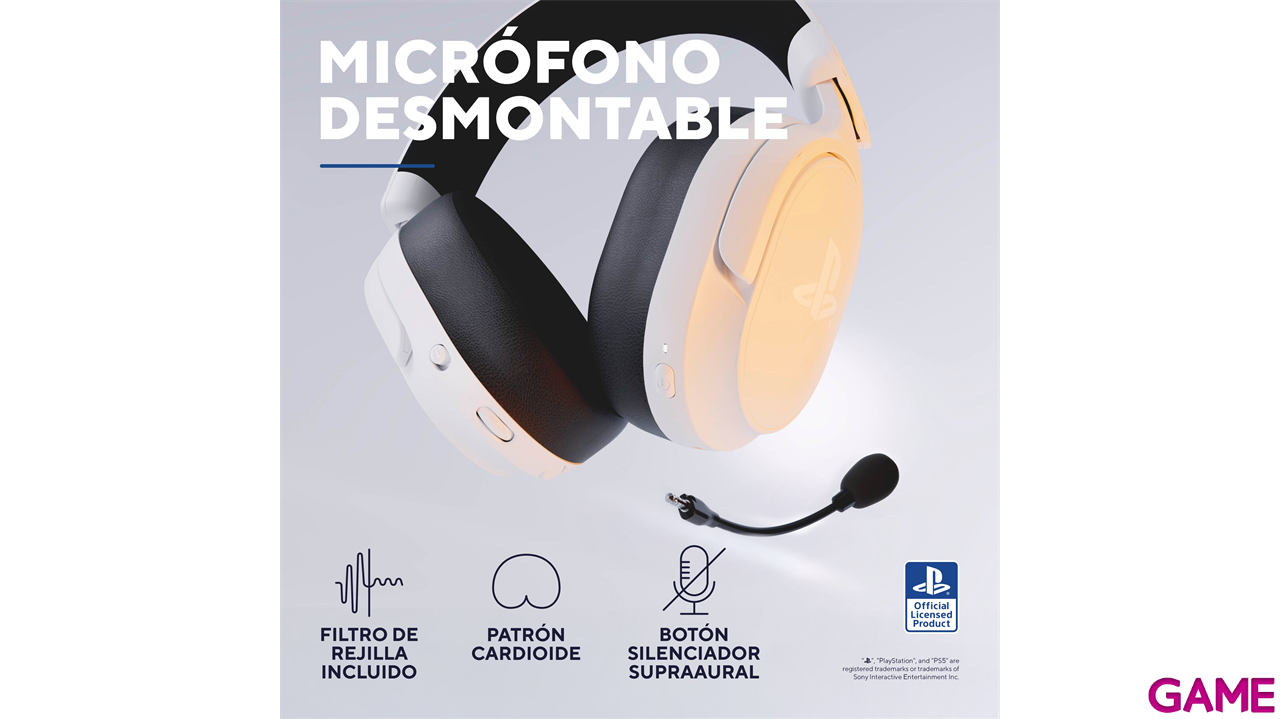Trust GXT499 Forta Wireless White PC - PS5 - PS4 - Movil - Licencia PlayStation - Auriculares Gaming-2