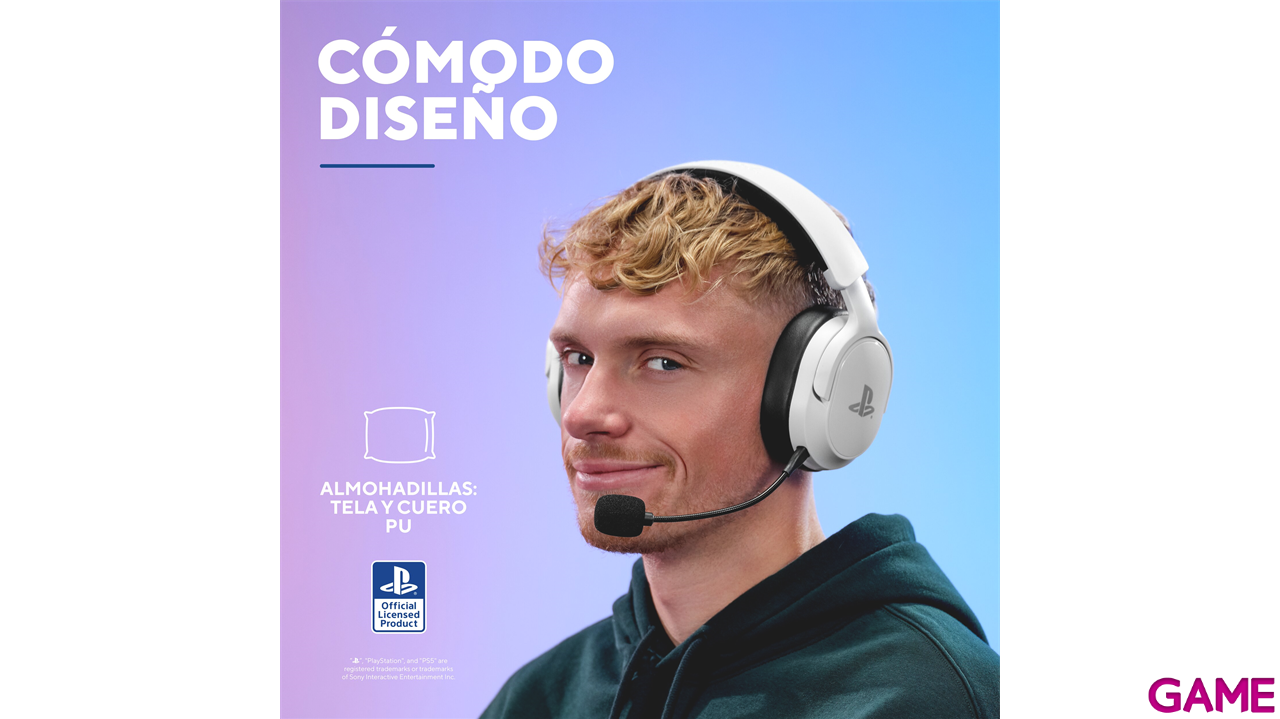 Trust GXT499 Forta Wireless White PC - PS5 - PS4 - Movil - Licencia PlayStation - Auriculares Gaming-3