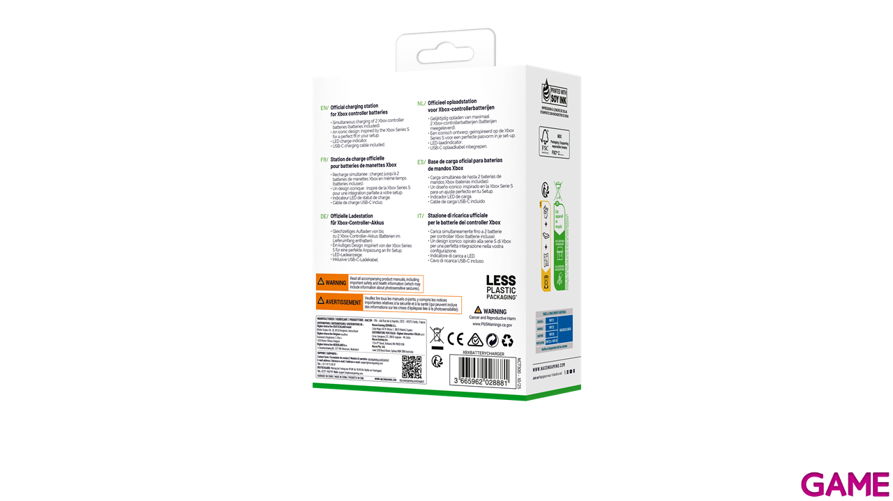 Pack Cargador y 2 Baterías Mandos Xbox - Modelo Series S-4