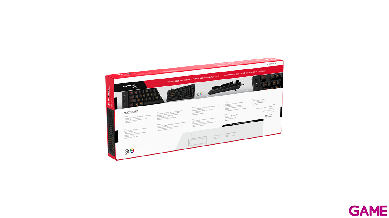HyperX Eve 1800 Negro Spanish Layout - Teclado Gaming-6