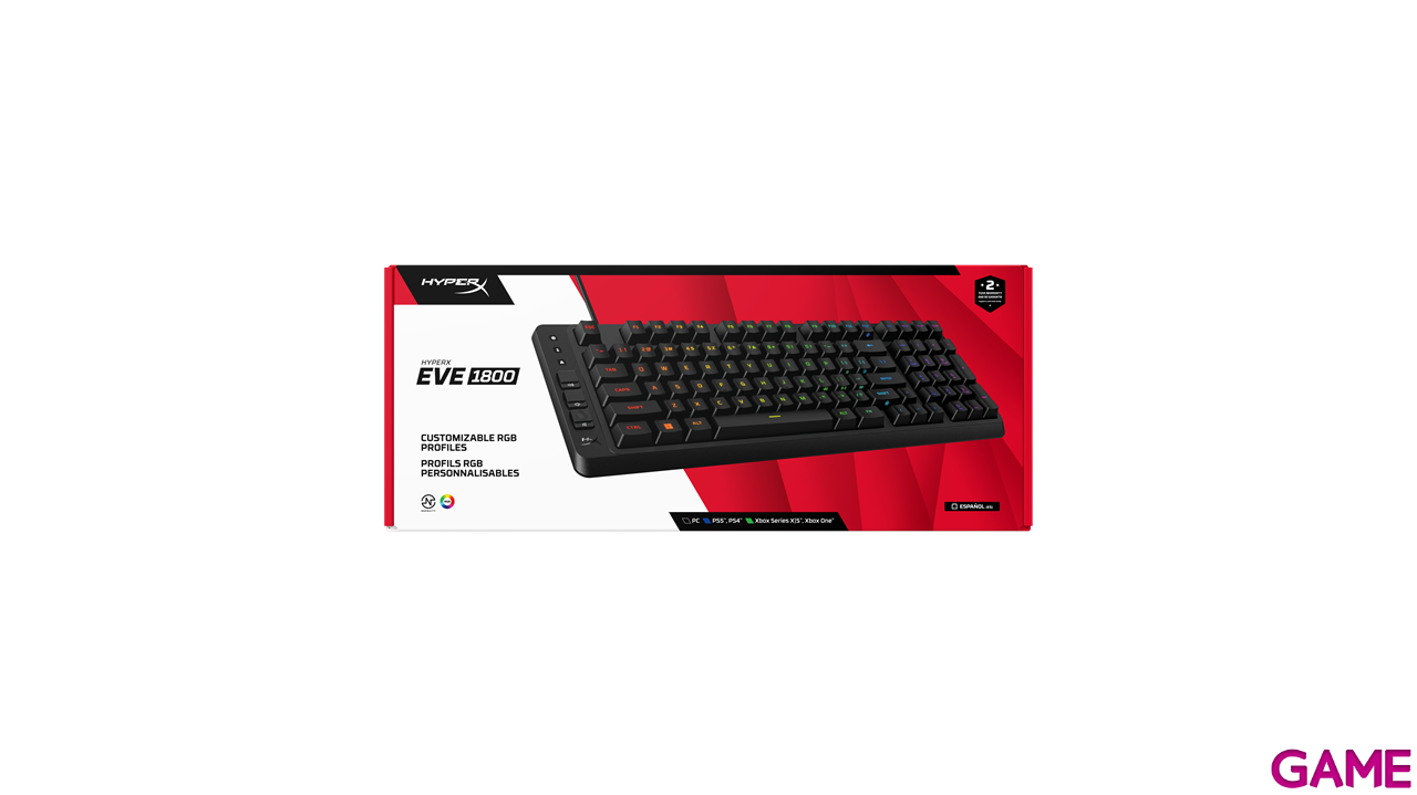 HyperX Eve 1800 Negro Spanish Layout - Teclado Gaming-7