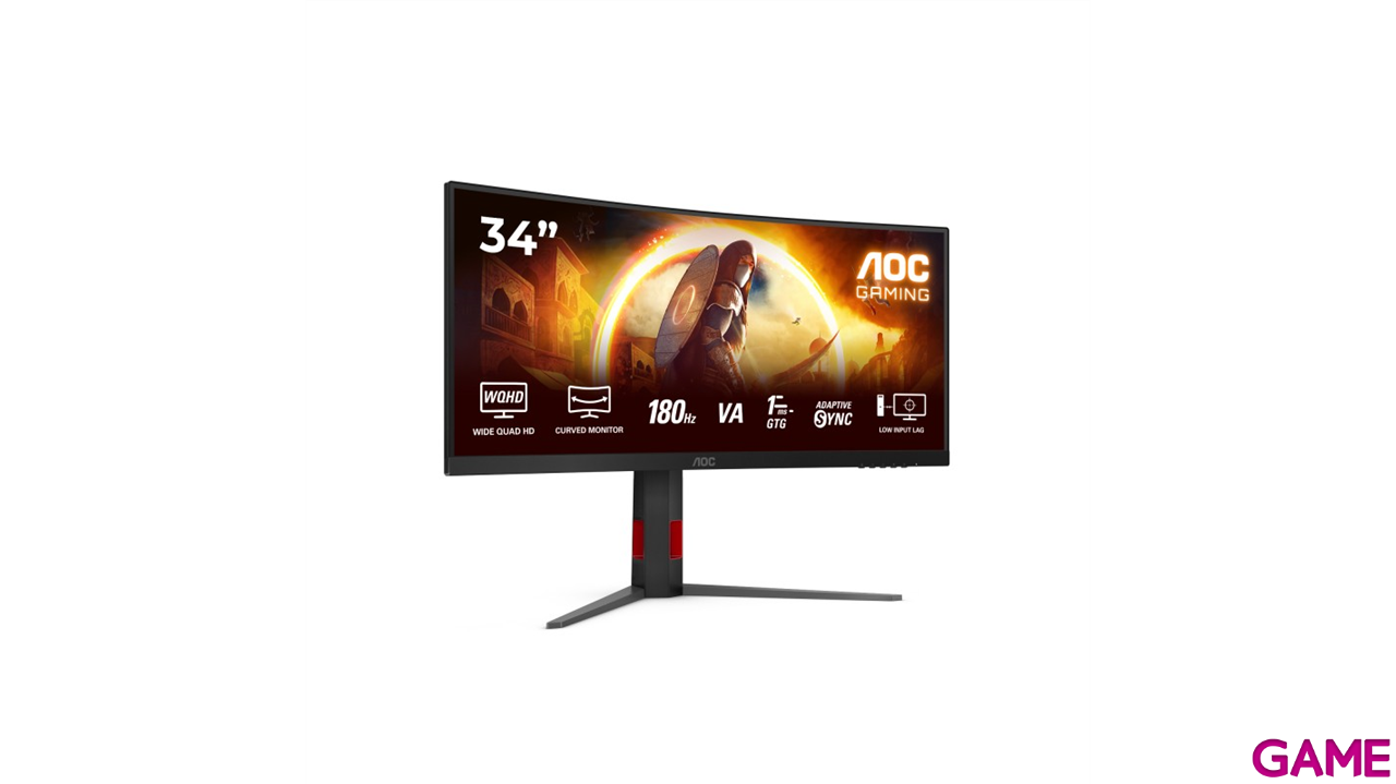 AOC G4 CU34G4 34´´ - Fast VA - 2K WQHD - 180Hz - 21:9 1500R - Monitor Gaming-4