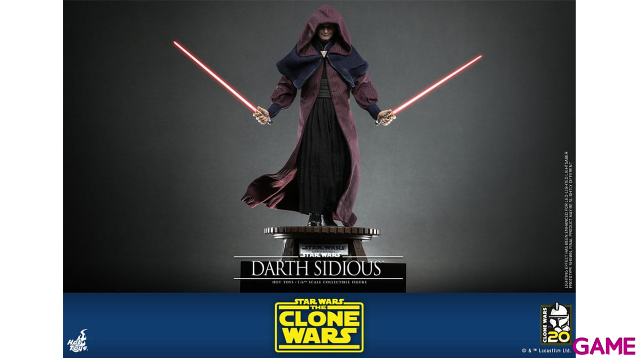 Figura Star Wars: The Clone Wars Darth Sidious de 29 cm-0