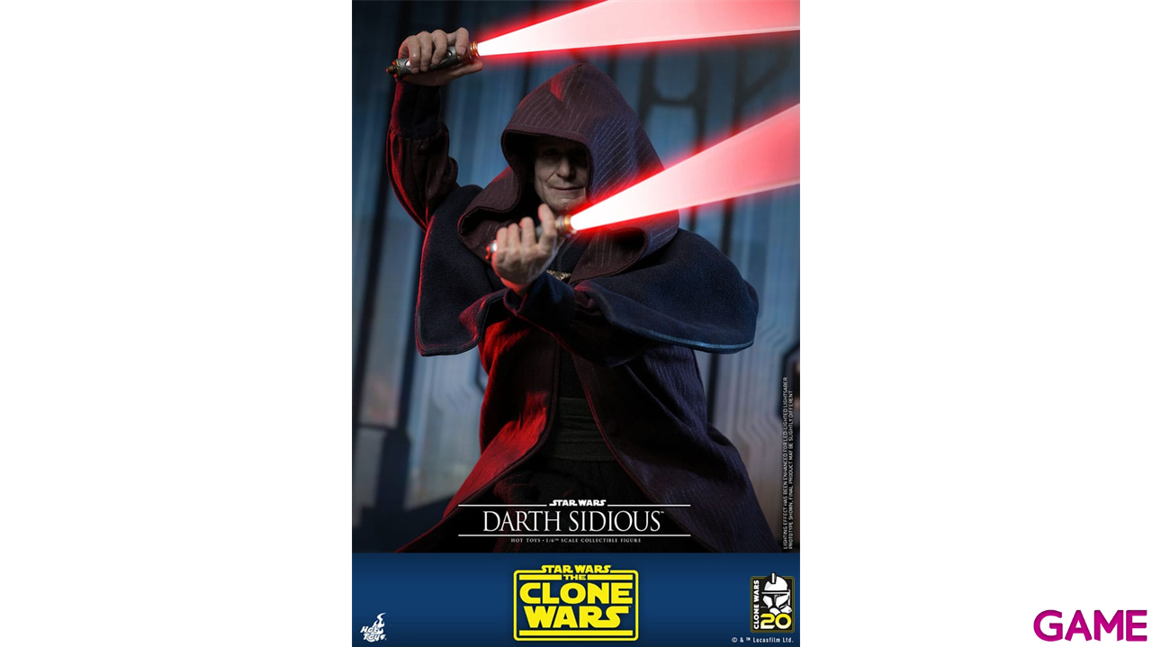 Figura Star Wars: The Clone Wars Darth Sidious de 29 cm-6