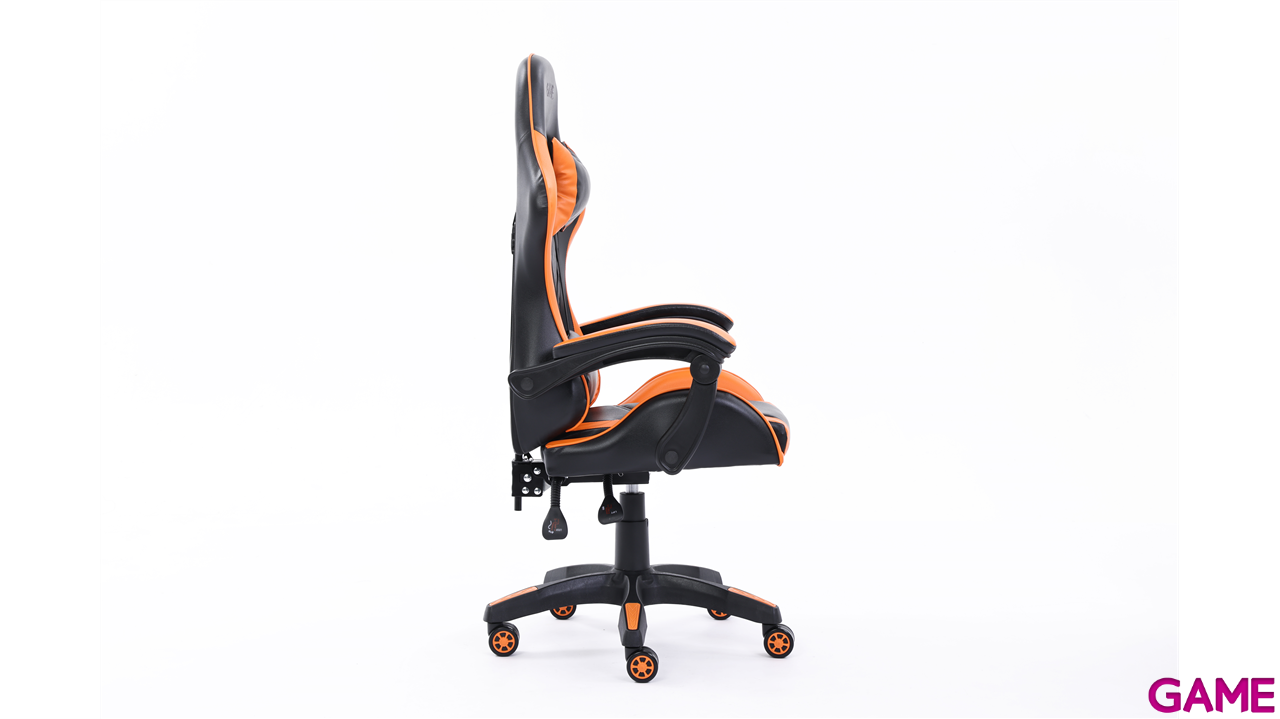 GAME GT1 Silla Gaming Ergonomica 2 cojines Reclinable 135º  Negro-Naranja-3