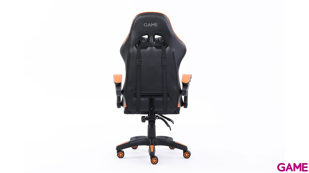 GAME GT1 Silla Gaming Ergonomica 2 cojines Reclinable 135º  Negro-Naranja-5