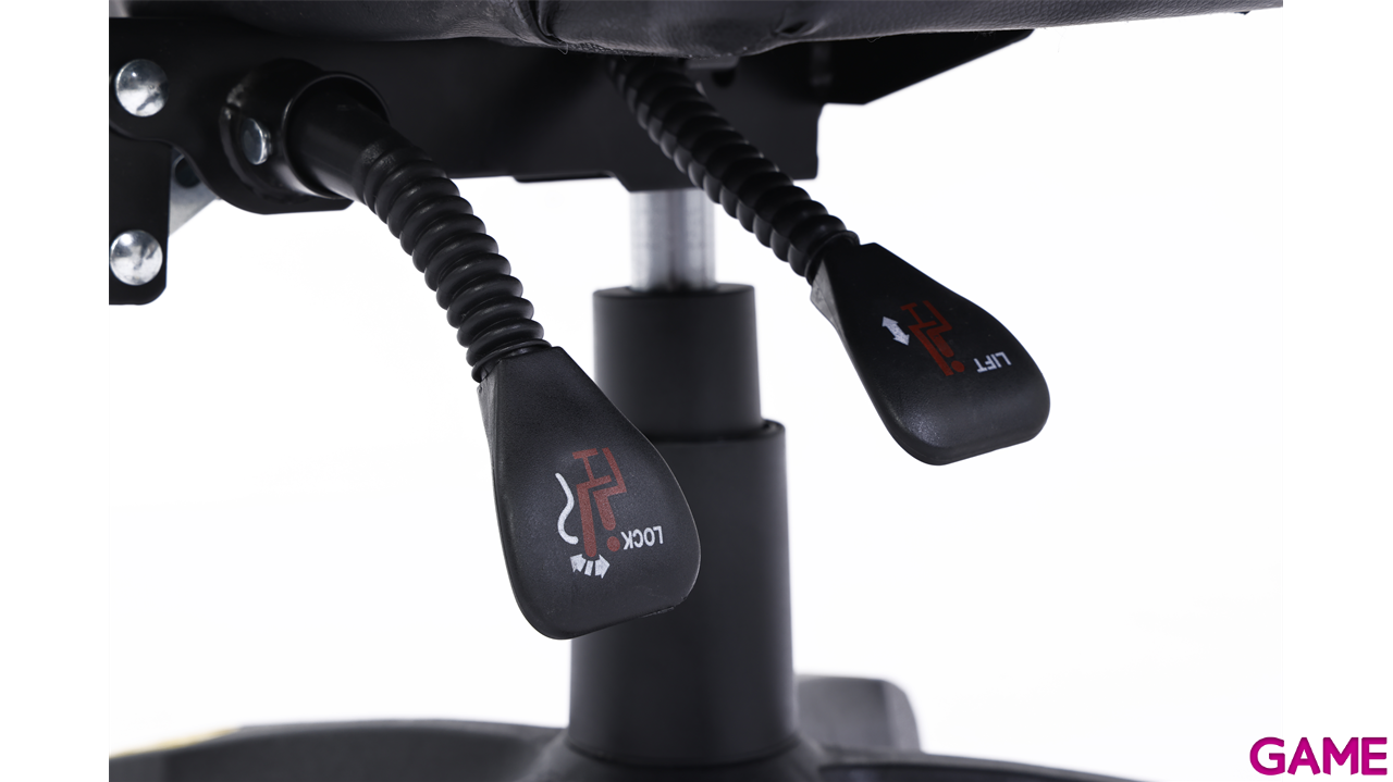GAME GT1 Silla Gaming Ergonomica 2 cojines Reclinable 135º  Negro-Amarillo-11