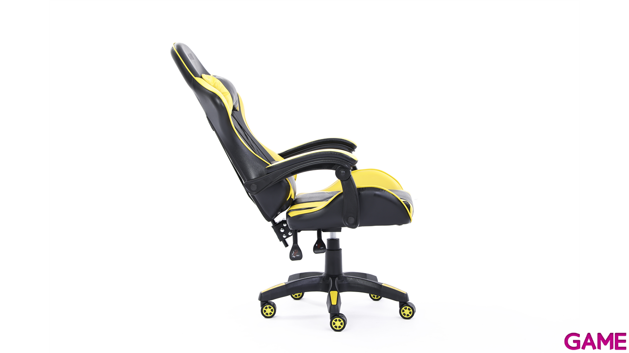 GAME GT1 Silla Gaming Ergonomica 2 cojines Reclinable 135º  Negro-Amarillo-4