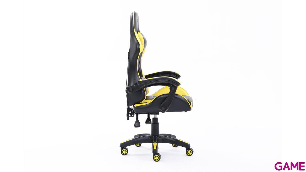 GAME GT1 Silla Gaming Ergonomica 2 cojines Reclinable 135º  Negro-Amarillo-5