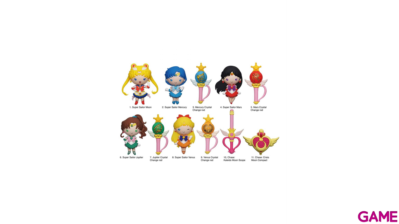 Colgante 3D Sailor Moon 3D Foam Bag Clip, Series  7 para mochilas y bolsos (surtido)-0