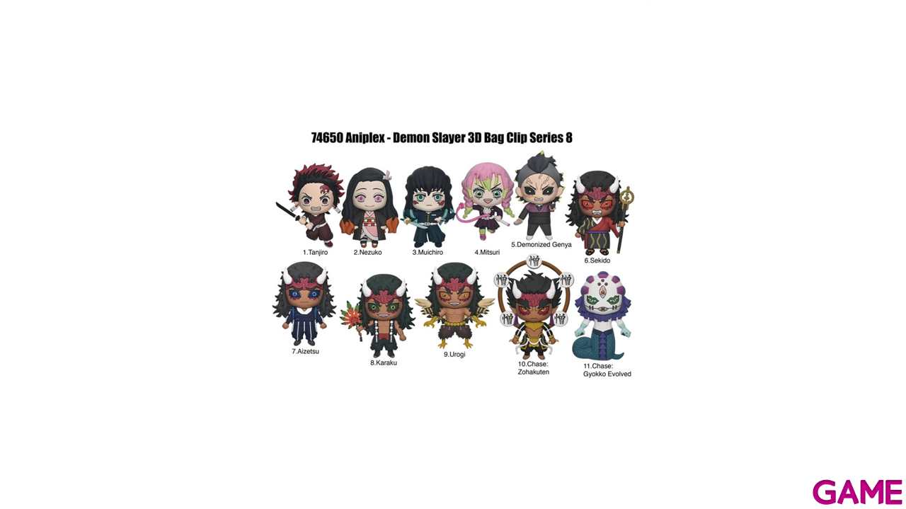 Colgante 3D Demon Slayer (Temporada 3) Series 8 para mochilas y bolsos (surtido)-1