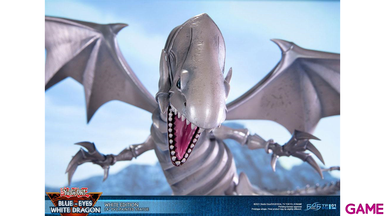 Figura Yu-Gi-Oh! Blue-Eyes White Dragon White Edition de 35 cm-2