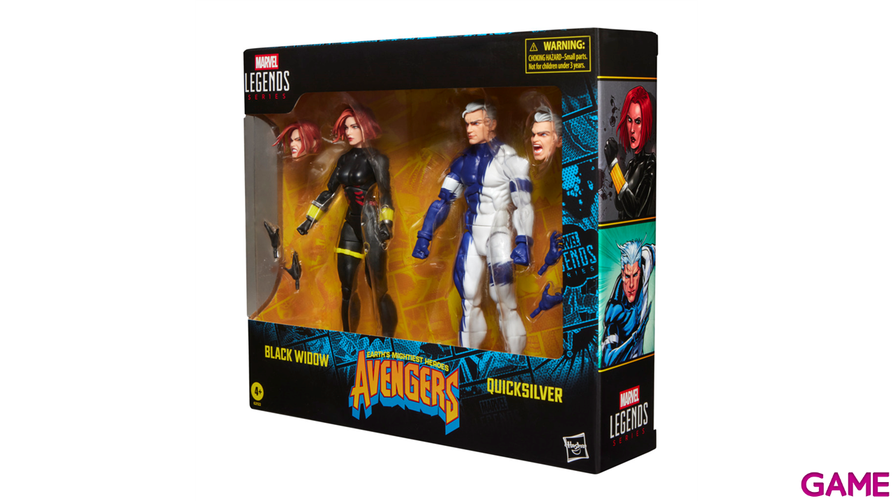 Pack de 2 figuras Marvel Avengers Black Widow & Quicksilver Marvel Legend Series de 15 cm-10