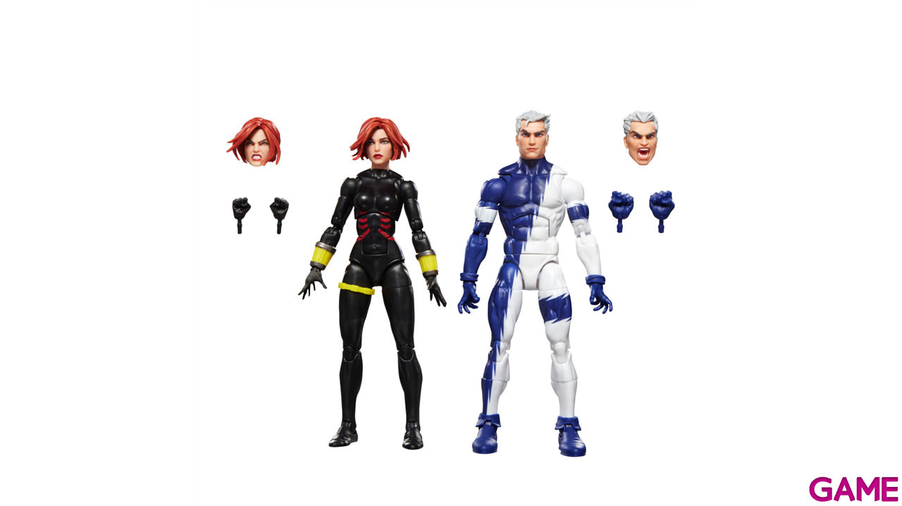 Pack de 2 figuras Marvel Avengers Black Widow & Quicksilver Marvel Legend Series de 15 cm-0
