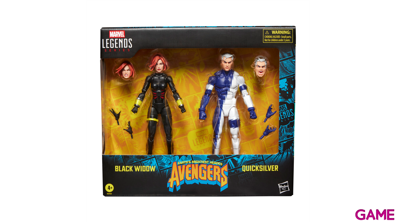 Pack de 2 figuras Marvel Avengers Black Widow & Quicksilver Marvel Legend Series de 15 cm-8