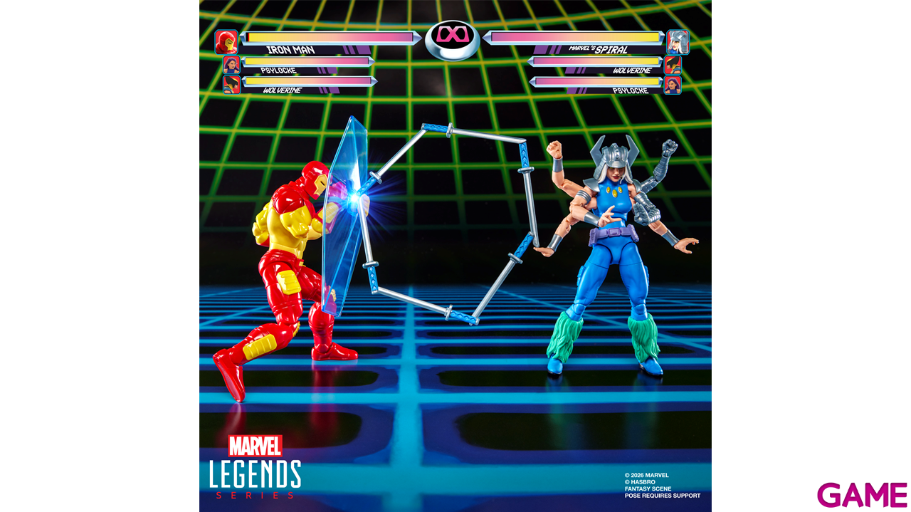 Pack 2 figuras Marvel Games Iron Man vs Spiral Marvel Legends Series de 15 cm-4