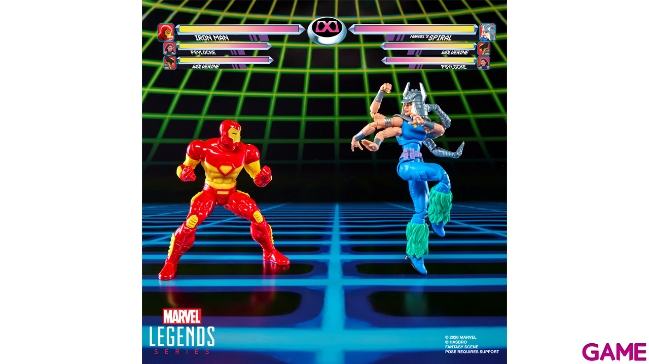 Pack 2 figuras Marvel Games Iron Man vs Spiral Marvel Legends Series de 15 cm-5