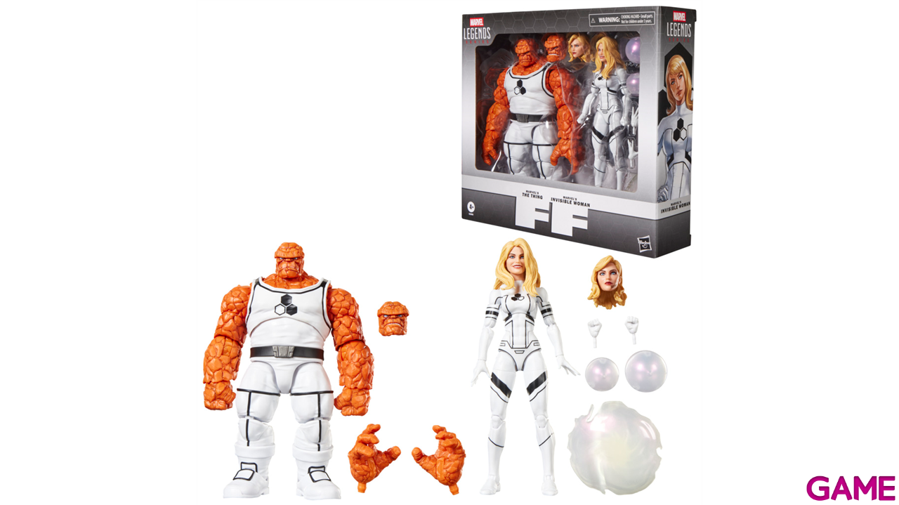 Pack de 2 figuras Marvel Future Foundation The Thing & Invisible Woman Marvel Legends Series de 15 cm-11