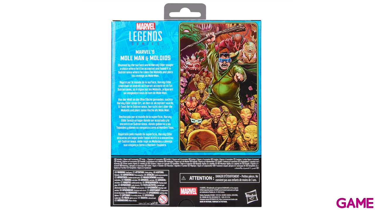 Pack de 3 figuras Mole Man & Moloids Marvel Legends Series Fantastic Four de 15 cm-8